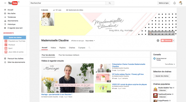mademoiselle-claudine-chaine-youtube