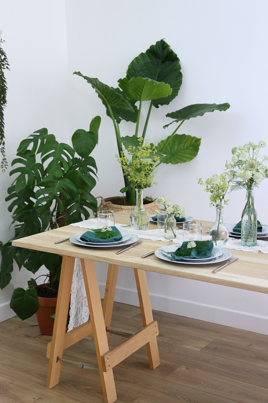 decoraton de table plantes bois mademoiselle claudine